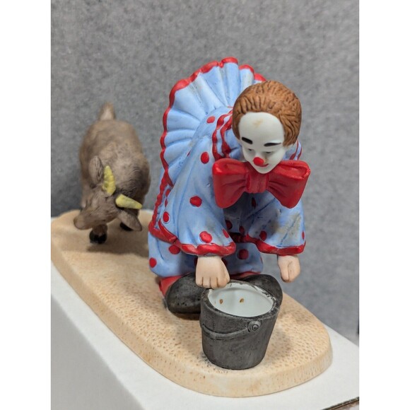 Vintage 1985  Willett’s Clown & Goat Ceramic Figurine Cheri Alderman Whimsical - Picture 4 of 11